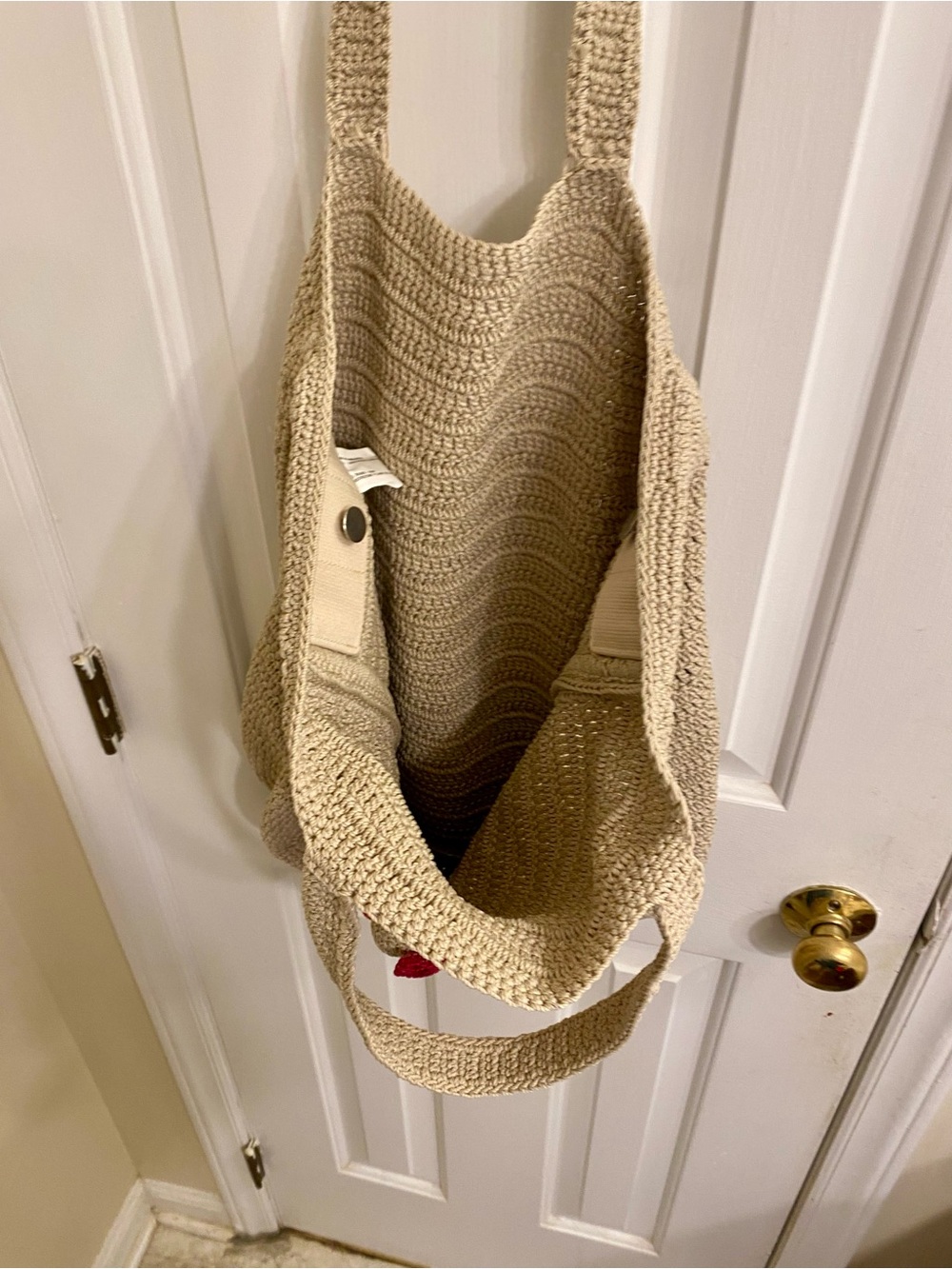 BEAUTIFUL BOHO CROCHET FLORAL LARGE TOTE BAG COTTAGECORE MARKET TOTE BAG PURSE - Picture 11 of 16
